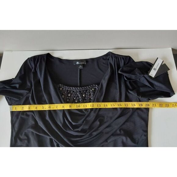 AB Studio Top Sz XL Black New - Picture 9 of 9